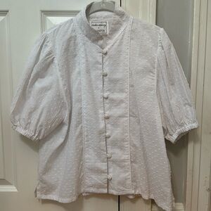 Julia Armory collab with Sue Sartor White Blouse